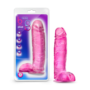 B Yours Plus Big n' Bulky 10.5 in. Dildo with Balls & Suction Cup Pink | Climactic Adventures