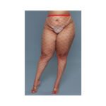Oversized Fishnet Pantyhose Red Q