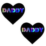 Neva Nude Pasty Daddy Heart Vinly Black