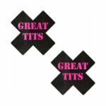 Pastease 'Great Tits' Crosses Black/Pink